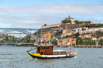 Porto and old  traditional boats