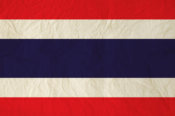 Flag of Thailand with vintage old paper