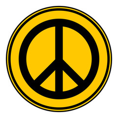 Peace symbol buttom.