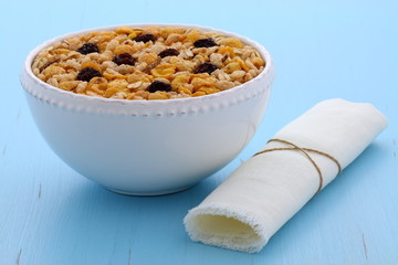 Delicious organic muesli cereal