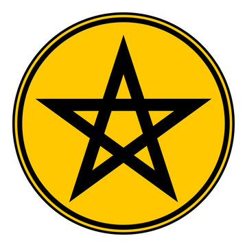 Pentagram button.