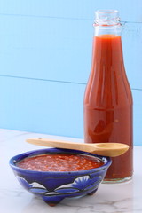 Artisan red hot chili sauce