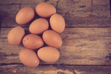 Eggs vintage color