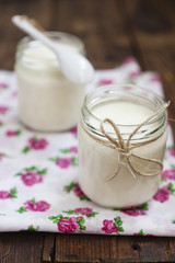 yogurt in jars