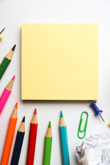 School supplies background