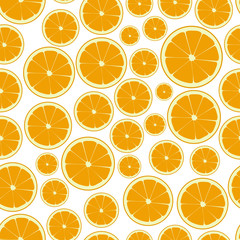 half color orange fruits seamless pattern eps10