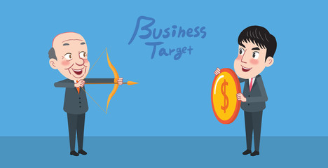 Drawing flat character design solving concept 