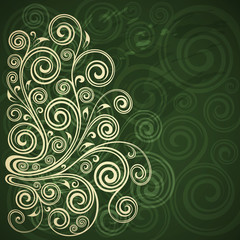 Abstract floral grunge background illustration.