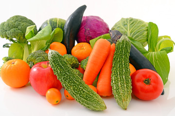 Fototapeta na wymiar 新鮮な果物と野菜