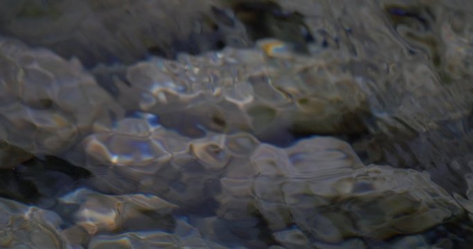 4K, abstract flowing and splashing water closeup
