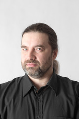 Fototapeta premium man in a black shirt