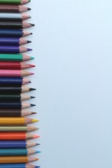 Fototapeta premium Colorful pencils - isolated on white background
