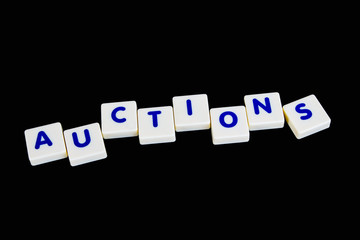 Auction word scrabble