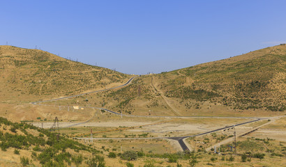 Mountain road in the village Galaalty Azerbaijan