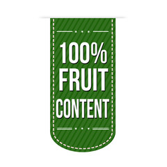 One hundred percent fruit content banner design