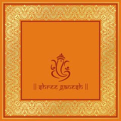 Ganesha, Hindu wedding card, royal Rajasthan, India