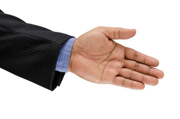 Obraz premium man hand sign isolated on white background