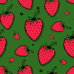 Strawberry seamless pattern for your design