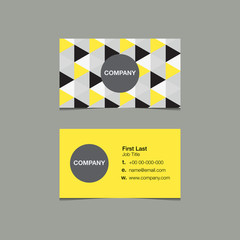 simple name card template triangle style - 85856902