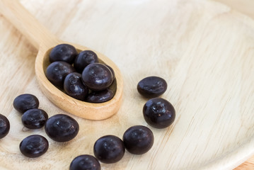 chocolate coated on nut