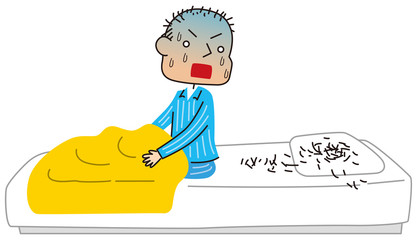 ベッドの上の抜け毛