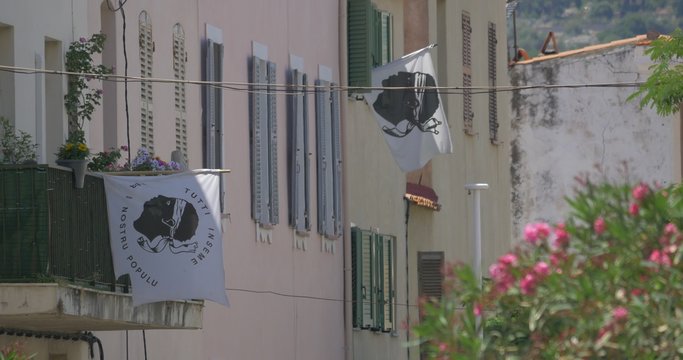 4K, Corsica Flag, France