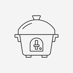 rice cooker line icon