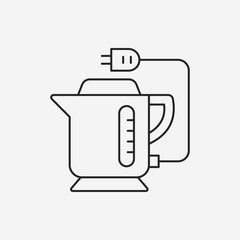 electric kettle line icon