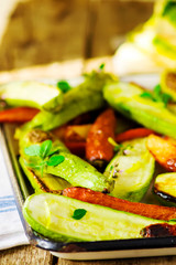 the baked summer vegetables