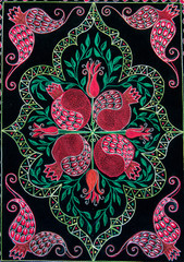 Part of azerbaijan handmade carpet