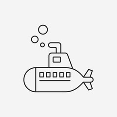 submarine line icon