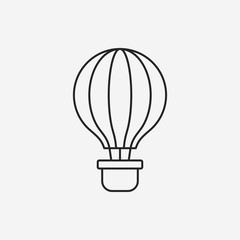 hot air balloon line icon