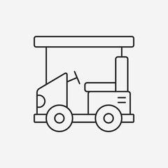 golf cart line icon