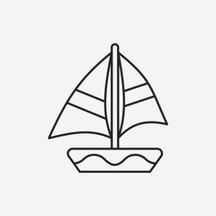 ship boat line icon
