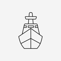 ship boat line icon