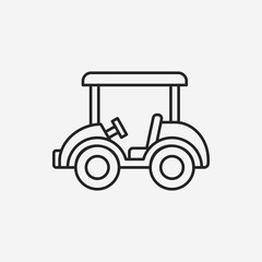 golf cart line icon
