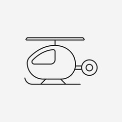 helicopter line icon