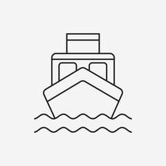 ship boat line icon