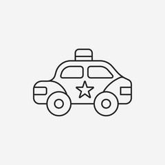 police car line icon