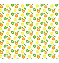 Seamless bright summer pattern with flowers isolated on white ba