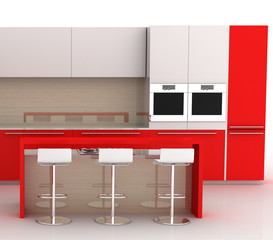 Original kitchen design, original 3d models.