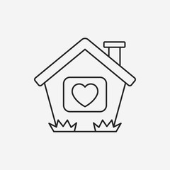 love house line icon
