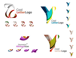 Letter business emblem collection