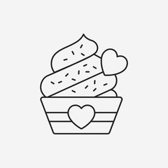 cake line icon
