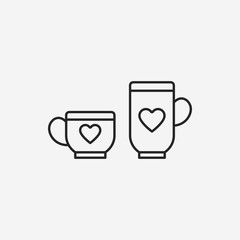 lover cup line icon