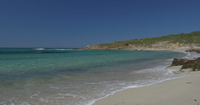 4K, Stunning Emerald Green Mara Beach with Sailing Boat