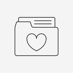 love file line icon