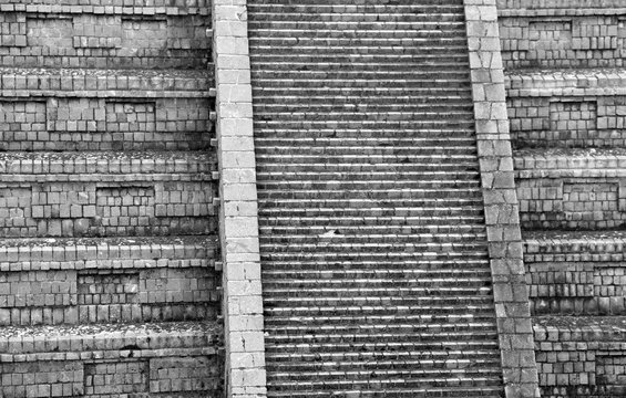 ancient temple stairway of a pre Columbian civilization