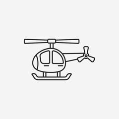 helicopter line icon