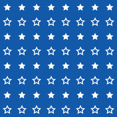 Fototapeta na wymiar Abstract Seamless geometric pattern with stars on a blue backgro